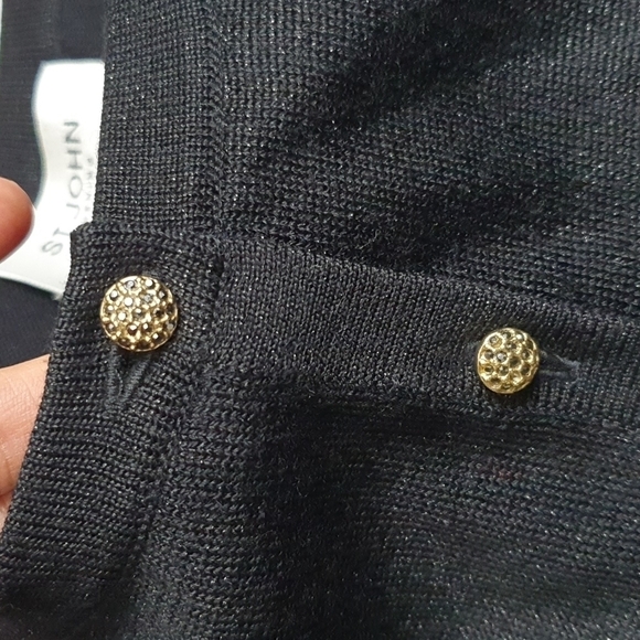 St. John Evening Blended Wool Glitter Blazer Jacket - Picture 8 of 11